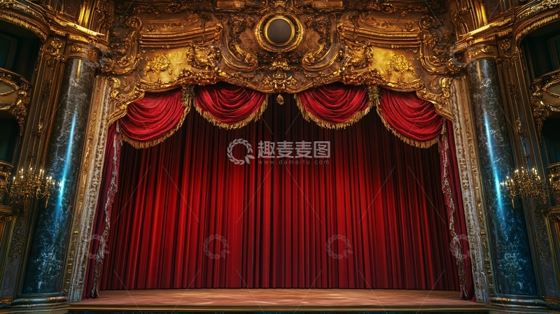高清大图下载【趣麦麦图】幕布剧院