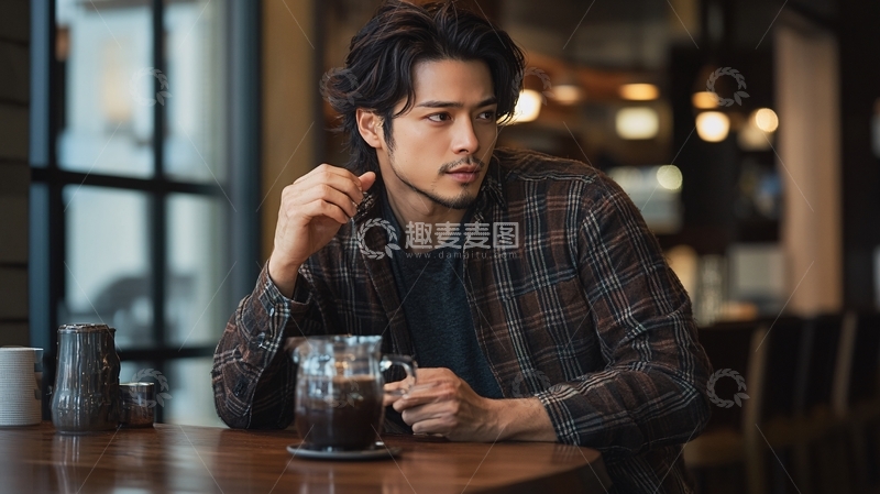 高清大图下载【趣麦麦图】男人咖啡馆