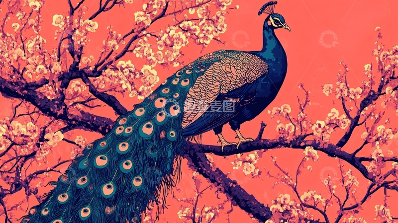 高清大图下载【趣麦麦图】昂首挺胸锦鸡