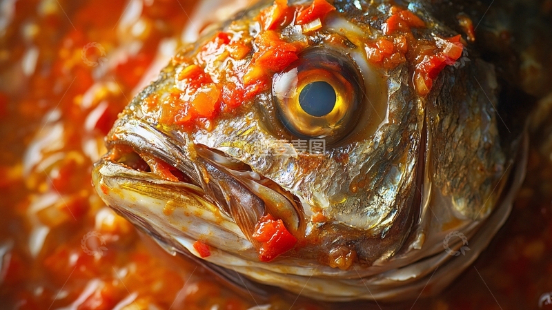 高清大图下载【趣麦麦图】特写剁椒鱼头