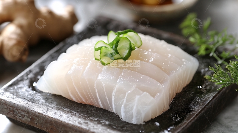 高清大图下载【趣麦麦图】油甘鱼腩刺身