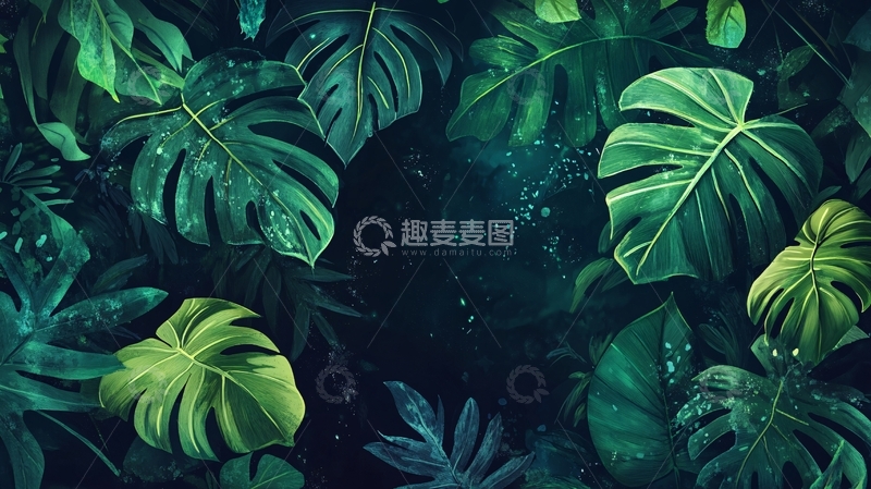 高清大图下载【趣麦麦图】热带雨林插画8