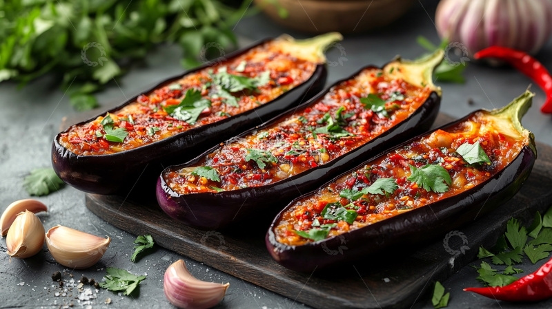 高清大图下载【趣麦麦图】鱼香茄子1