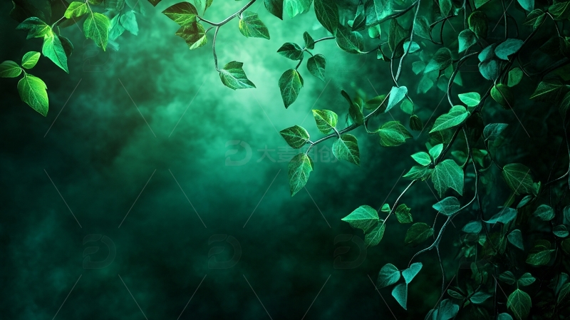 高清大图下载【趣麦麦图】唯美枝叶背景