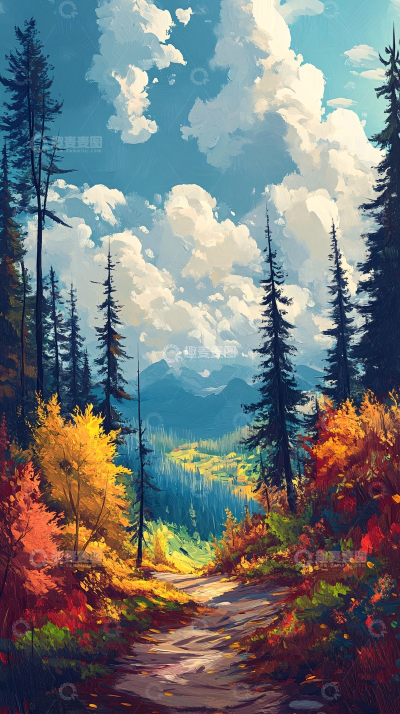 高清大图下载【趣麦麦图】插画唯美风景2