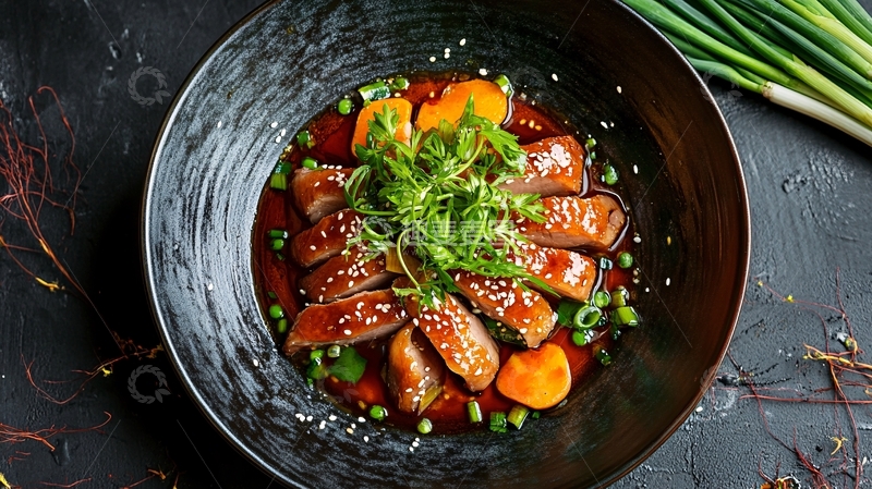 高清大图下载【趣麦麦图】葱油牛舌