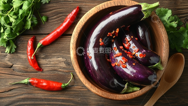 高清大图下载【趣麦麦图】香辣紫茄1