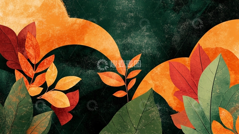 高清大图下载【趣麦麦图】树叶艺术背景图片