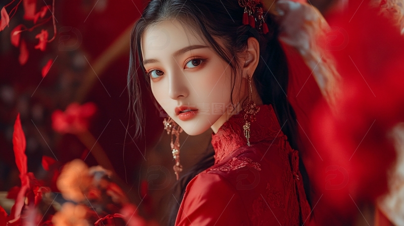 高清大图下载【趣麦麦图】古风嫁衣美女3