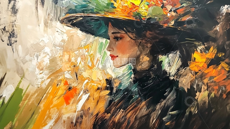 高清大图下载【趣麦麦图】数字美女插画