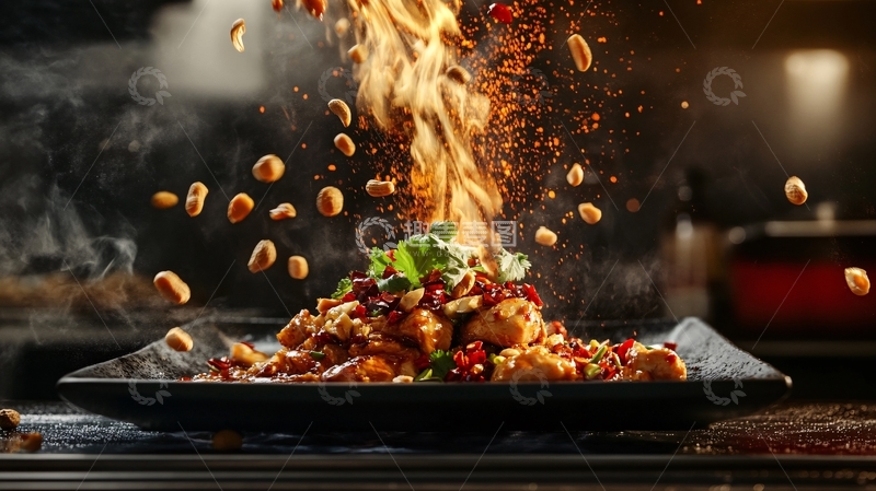 高清大图下载【趣麦麦图】宫保鸡丁广告1