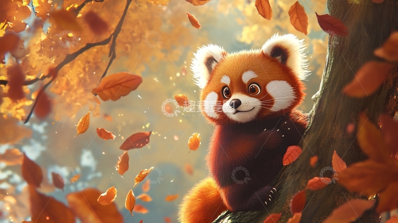 高清大图下载【趣麦麦图】小熊猫插画