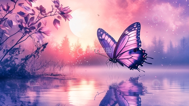 高清大图下载【趣麦麦图】蝴蝶梦幻境界1