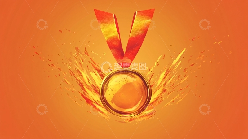 高清大图下载【趣麦麦图】橙色活动颁奖背景
