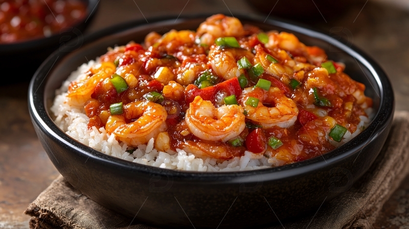 高清大图下载【趣麦麦图】虾尾盖浇饭