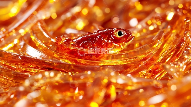 高清大图下载【趣麦麦图】鎏金金鱼