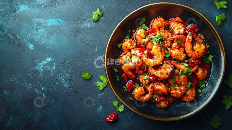 高清大图下载【趣麦麦图】麻辣虾仁1