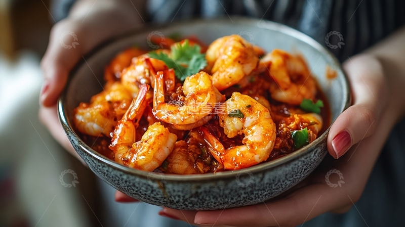 高清大图下载【趣麦麦图】麻辣脆虾