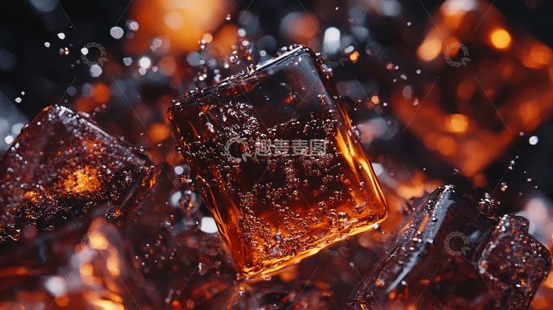 高清大图下载【趣麦麦图】冰块威士忌