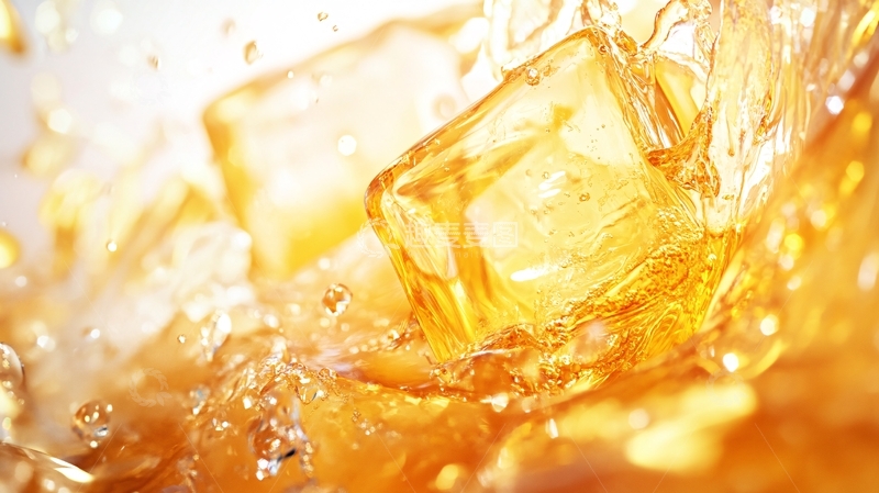 高清大图下载【趣麦麦图】清爽冰块冰块特写