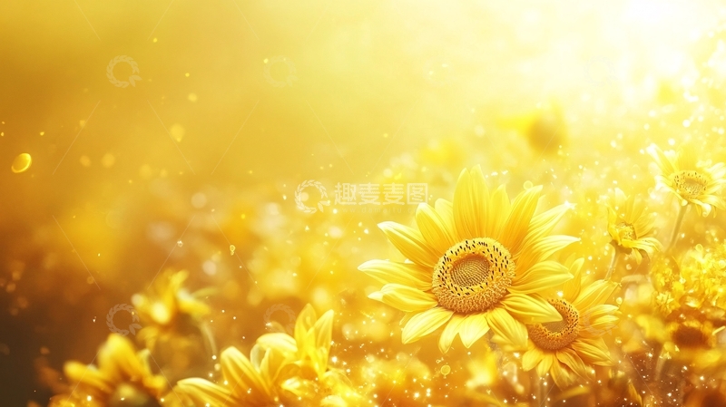 高清大图下载【趣麦麦图】黄色太阳花壁纸