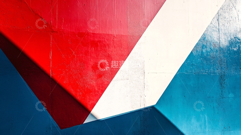 高清大图下载【趣麦麦图】红白蓝背景1
