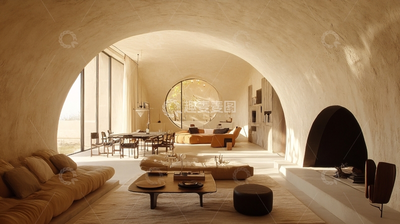 高清大图下载【趣麦麦图】窑洞式家居1