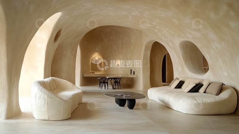 高清大图下载【趣麦麦图】窑洞式家居2