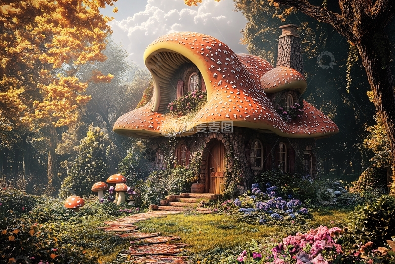 高清大图下载【趣麦麦图】童话蘑菇房