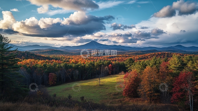 高清大图下载【趣麦麦图】山林秋色图片素材下载