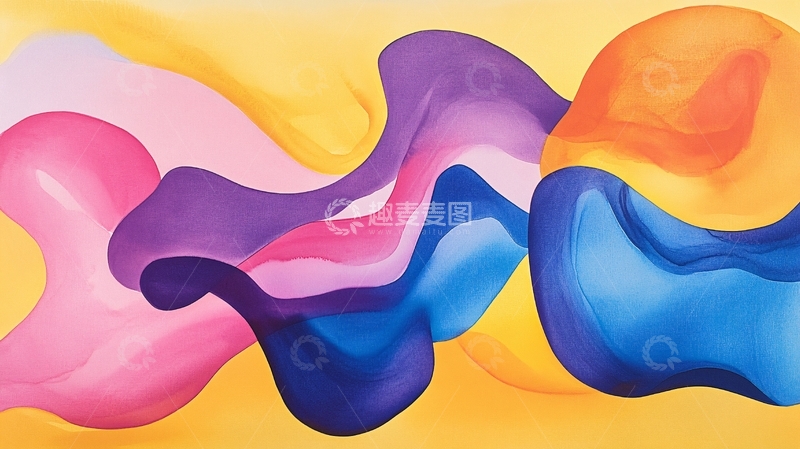 高清大图下载【趣麦麦图】肌理彩色流体背景2