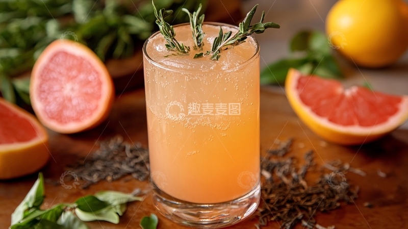 高清大图下载【趣麦麦图】花梗西柚汁