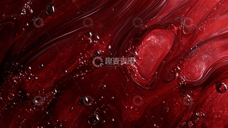 高清大图下载【趣麦麦图】红色液体创意壁纸2