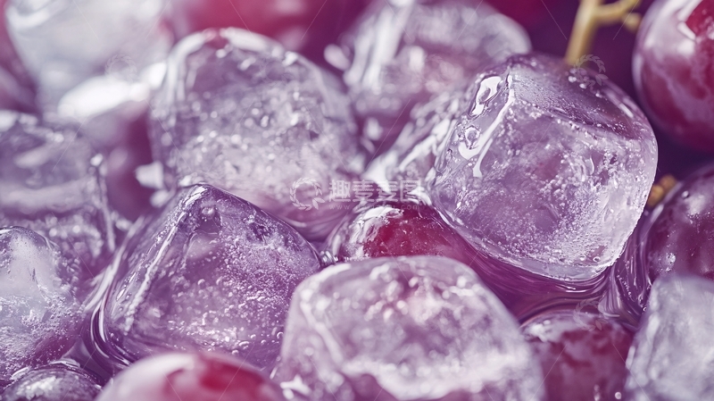 高清大图下载【趣麦麦图】葡萄味冰块