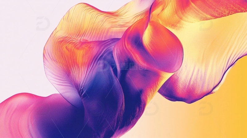 高清大图下载【趣麦麦图】炫彩背景流体线条2