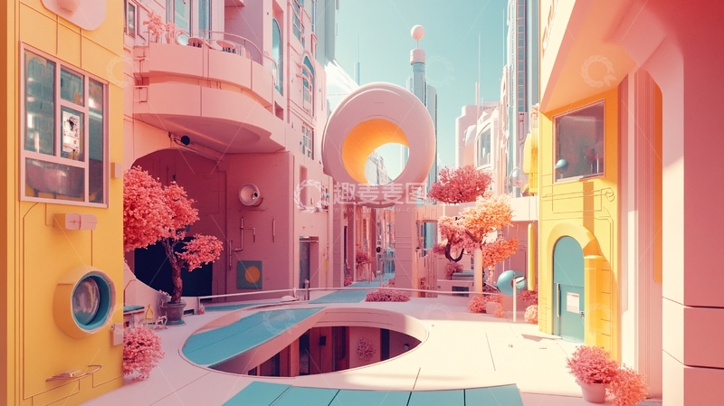 高清大图下载【趣麦麦图】设计感建模