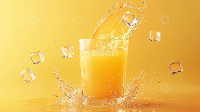 高清大图下载【趣麦麦图】动感橙汁高清图片1