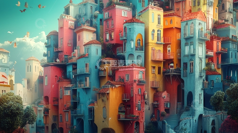 高清大图下载【趣麦麦图】超现实城市