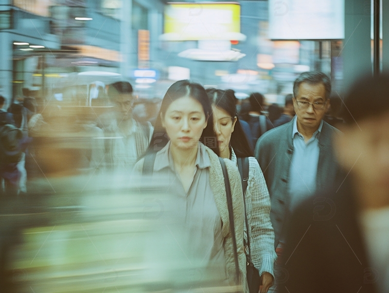 城市快节奏地铁生活