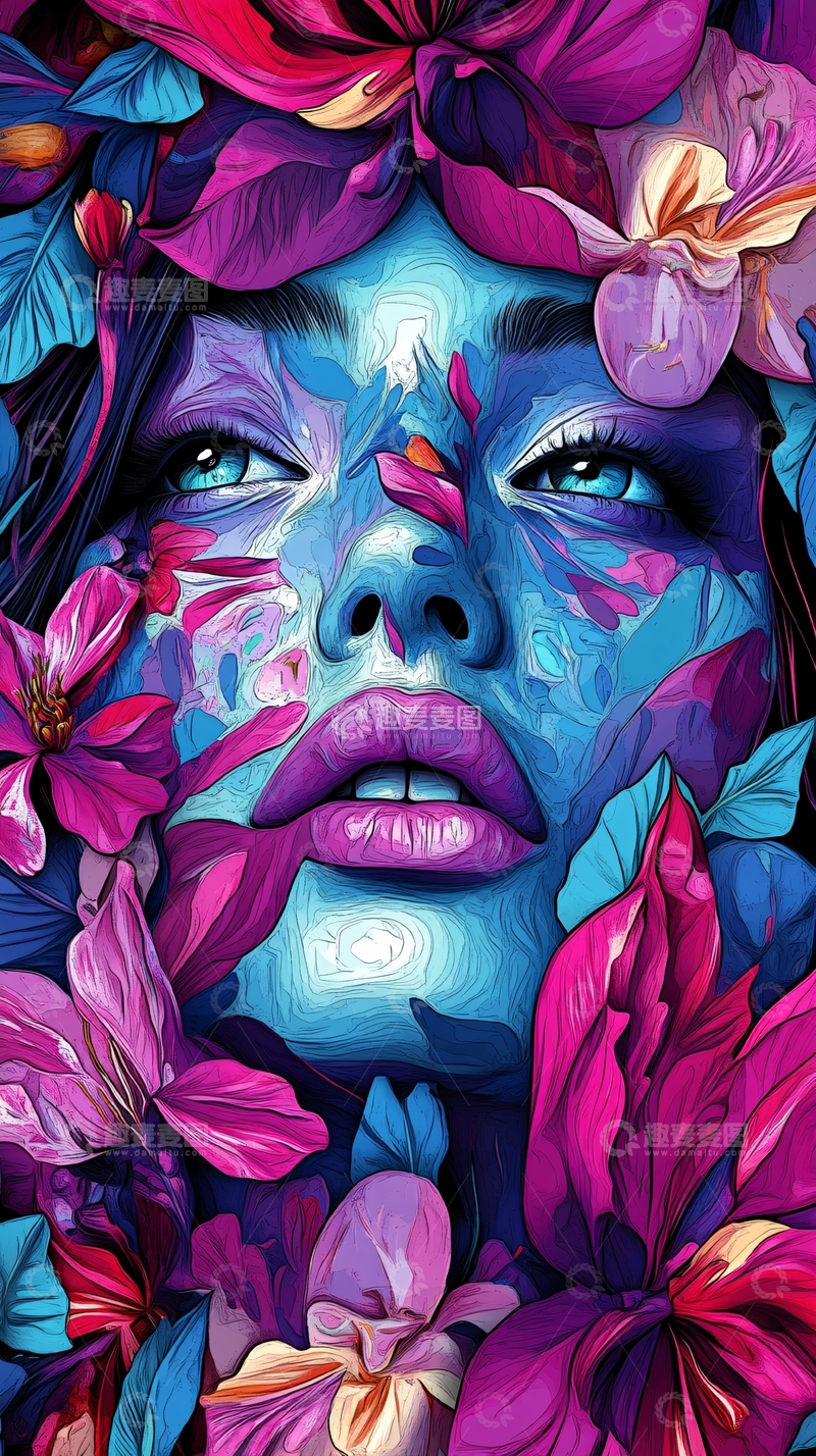 高清大图下载【趣麦麦图】面部美容美容壁画