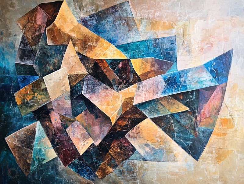 高清大图下载【趣麦麦图】几何色块抽象画