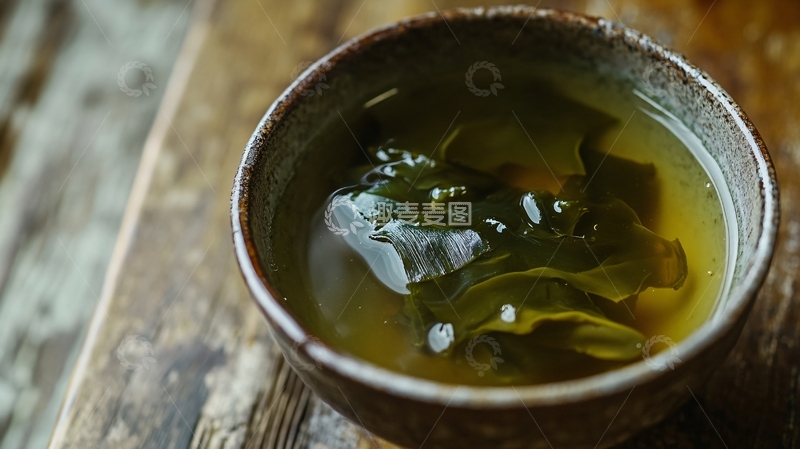 高清大图下载【趣麦麦图】日式昆布海藻汤