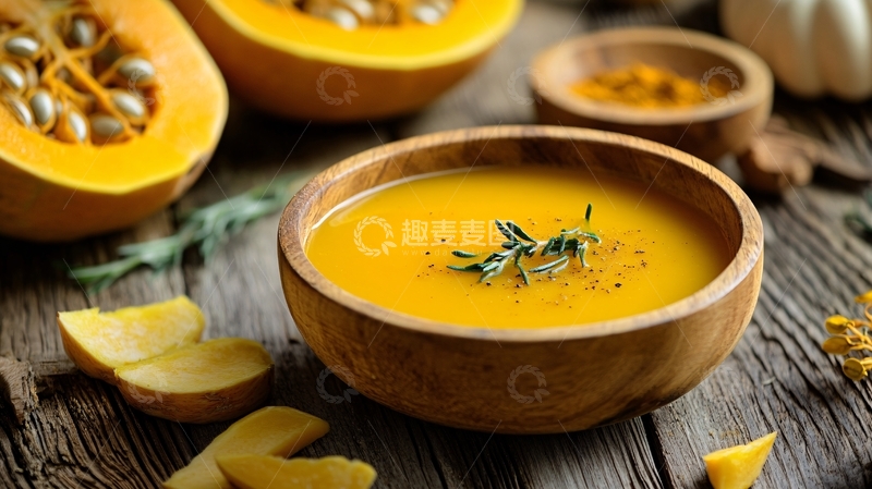 高清大图下载【趣麦麦图】南瓜羹营养