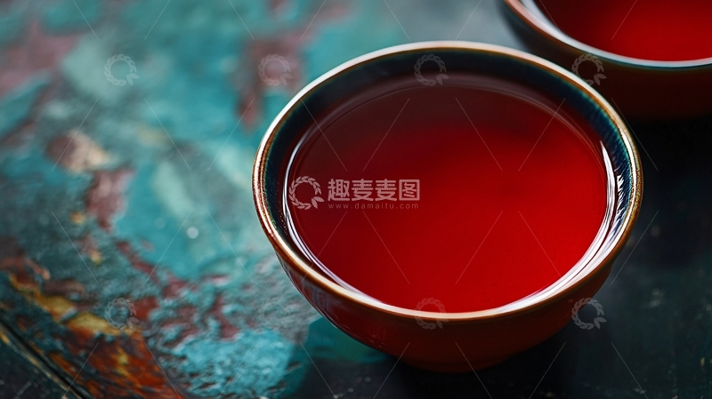 高清大图下载【趣麦麦图】红色的茶汤