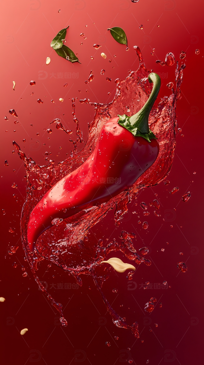 高清大图下载【趣麦麦图】创意海报辣椒