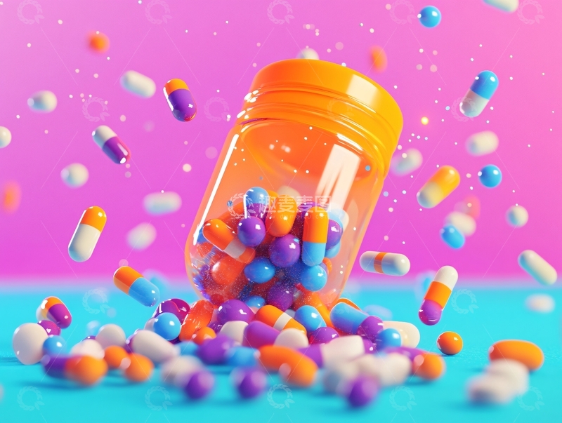 高清大图下载【趣麦麦图】药丸插画