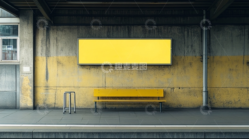 高清大图下载【趣麦麦图】黄色调广告牌