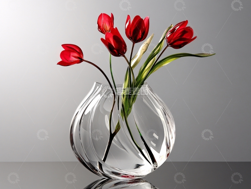 高清大图下载【趣麦麦图】郁金香花瓶