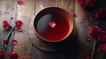 暗红色茶汤