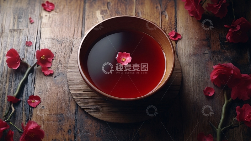 高清大图下载【趣麦麦图】暗红色茶汤